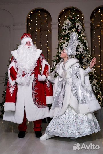 Дед мороз и снегурочка Новогоднее поздравление на