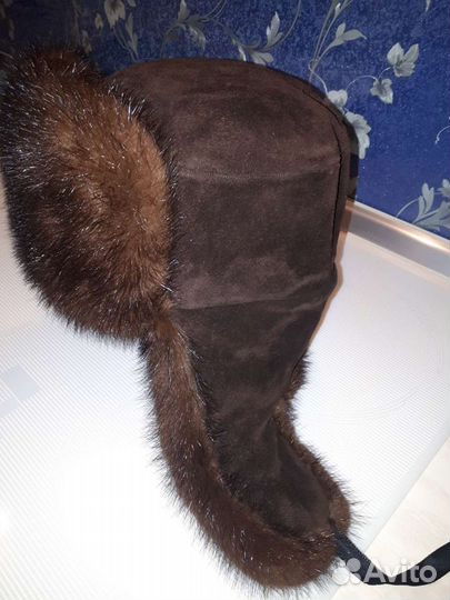 Норковая шапка мужская ушанка