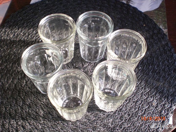 Стаканы, рюмки 100 мл. 6 штук