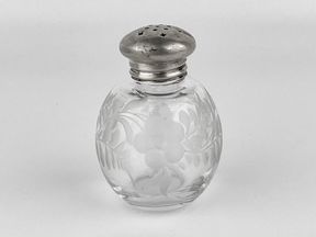 Антикварная солонка, США, серебро, 1900-1940 гг