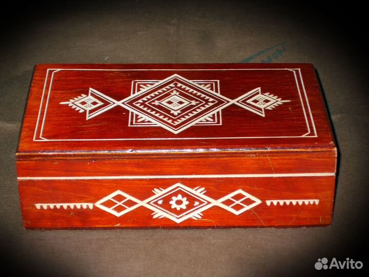 Шкатулка деревянная резная СССР