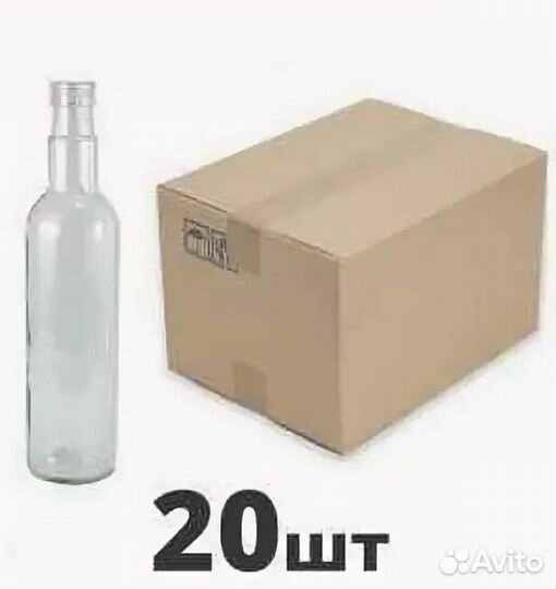 Стеклянная бутылка гуала 0,5 л с пробкой