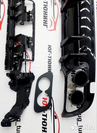 Диффузор c-class w205 с43 amg стиль 2019 черные