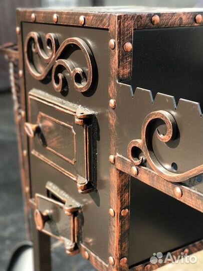 Мангал №0012 кованный с печкой под казан