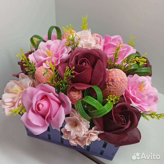 Букет из мыльных роз Пасхальный