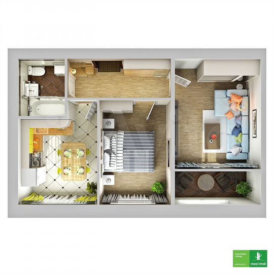 2-к. квартира, 50,7 м², 10/11 эт.