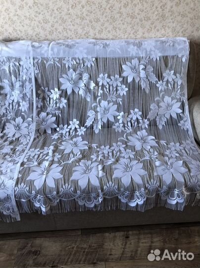 Тюль белая новая