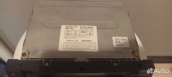 Штатная магнитола на toyota corolla 2002 года