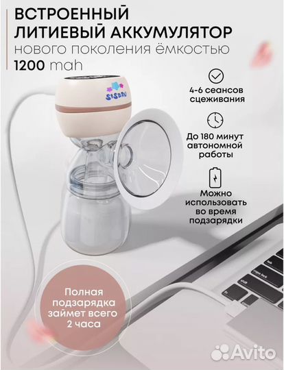 Молокоотсос электрический беспроводной sisbro