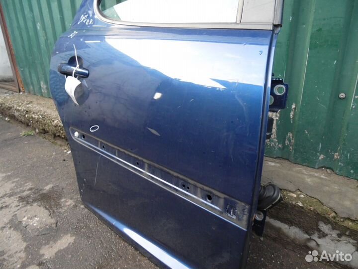 Дверь задняя правая Пежо 207 синяя