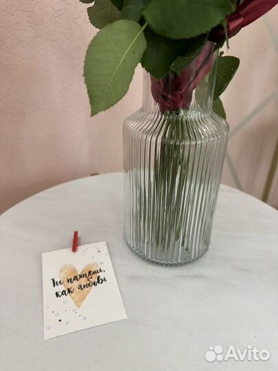 Подарочный набор красные розы и ваза