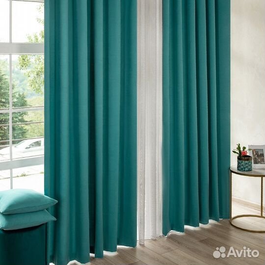 Комплект штор канвас Эдем Синяя птица