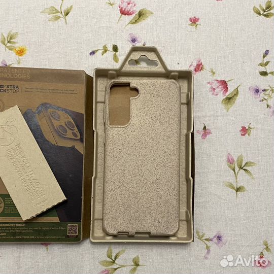 Чехол на Samsung S21+ светло-бежевый, оригинал