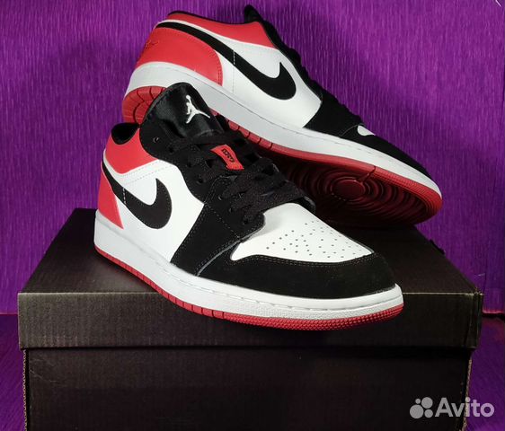 Кроссовки Air Jordan 1 Low Black Toe