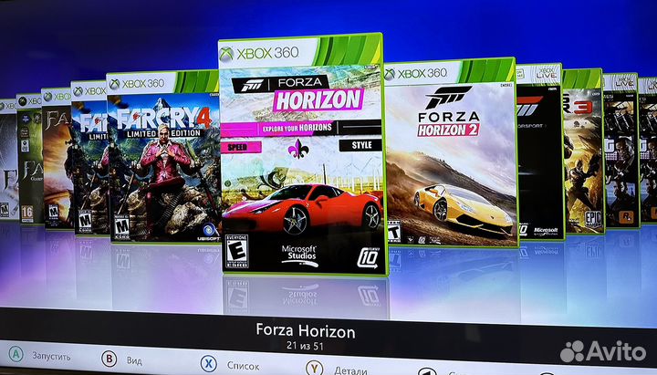 Xbox 360 / прошит / 50 игр / 2 геймпада / kinect