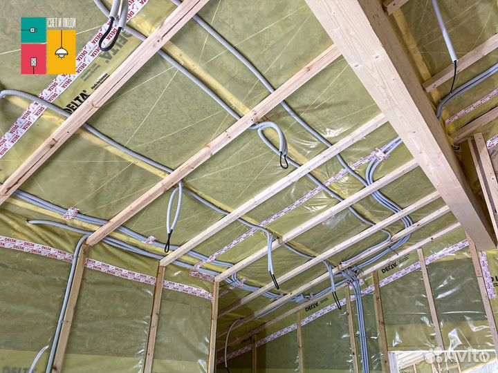 Электрика под ключ в частном доме, электромонтаж