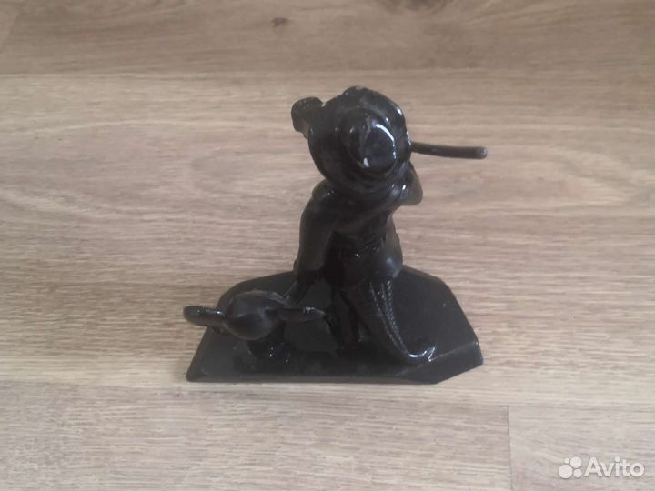 Каслинское литье статуэтка Гена и Чебурашка СССР