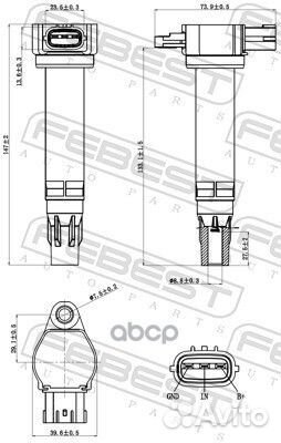 Катушка зажигания mitsubishi lancer CY,CZ#