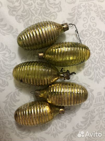 Елочные игрушки СССР шары и шишки