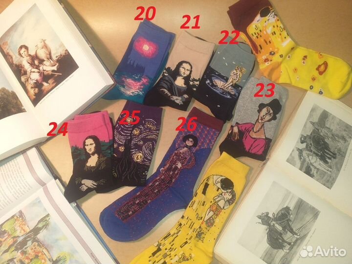 Носки с принтом знаменитых картин