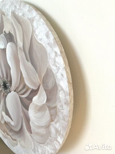 Большая картина «Пион» 60 см. В наличии