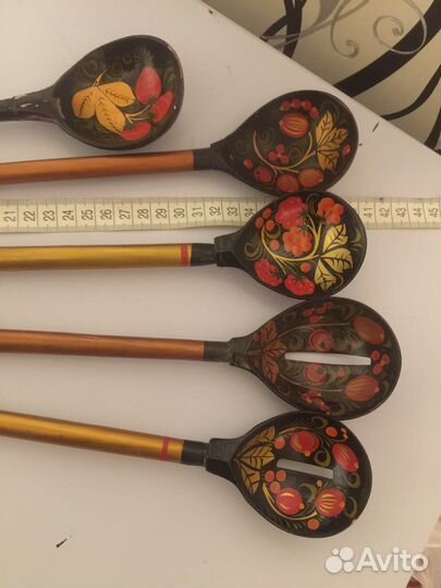 Деревянные ложки хохлома СССР