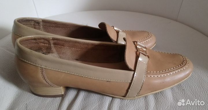 Туфли мокасины летние нат кожа 37 р-р