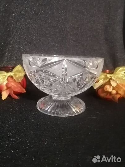 Хрустальное блюдо и конфетница СССР
