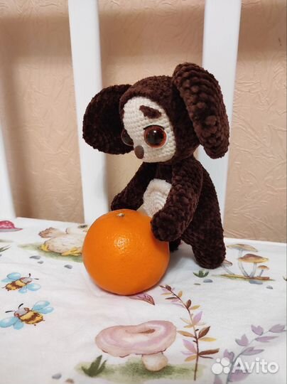 Чебурашка игрушка вязанная крючком