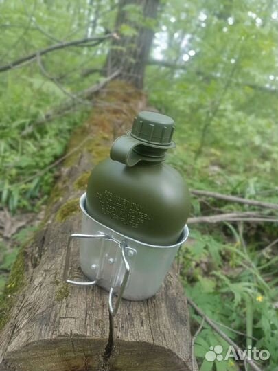 Фляжка с котелком (Олива)