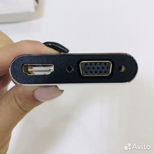 Кабель DisplayPort (M) - hdmi (F) + VGA (F) 4K30Hz