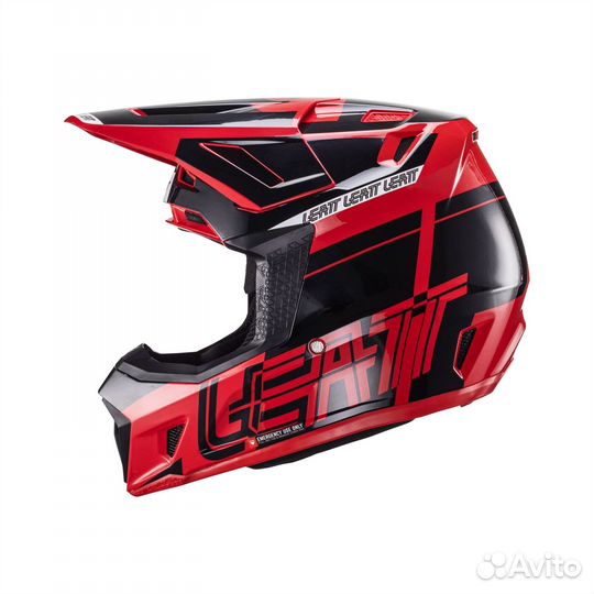 Kpocc-Эндypo Шлем Leatt Moto 7.5 Helmet Кit Rеd