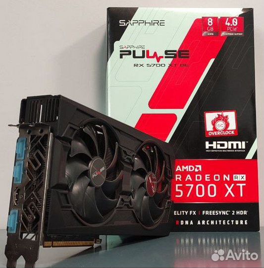 Видеокарта Sapphire RX 5700 XT (аналог RTX 3060)