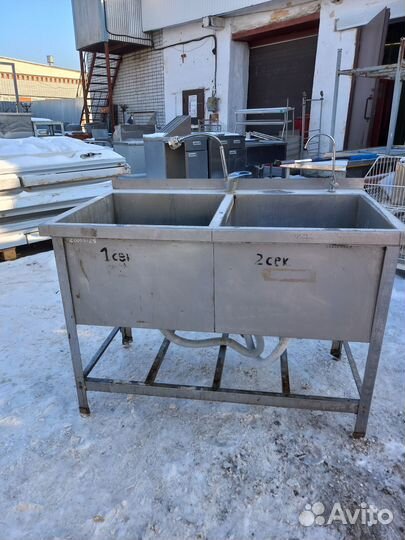 Ванна моечная двухсекционная