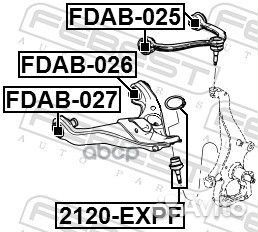 Сайлентблок переднего нижнего рычага fdab-027