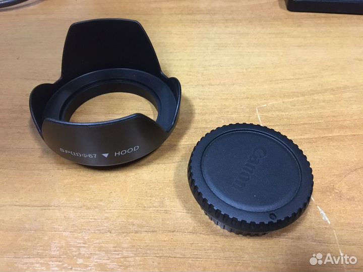 Крышка и бленда для объектива canon
