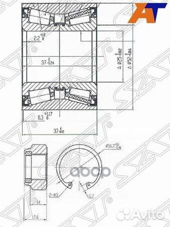 Подшипник задней ступицы nissan cube Z11/march