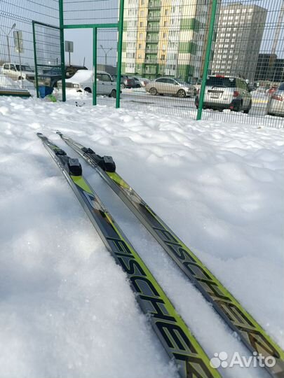 Лыжи беговые fisher combi ботинки fisher