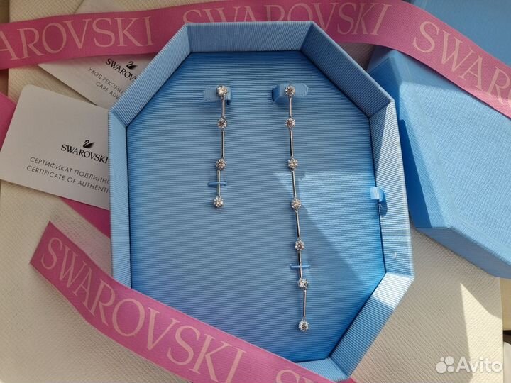 Серьги Swarovski Constella белые оригинал