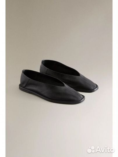 Кожаные балетки Zara