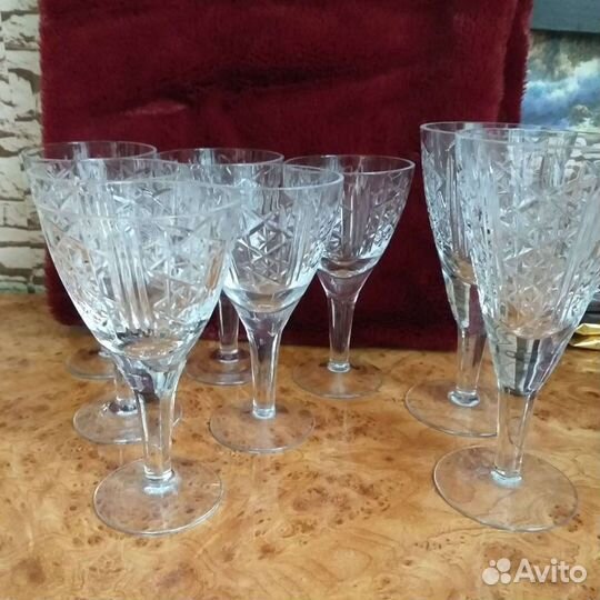 Фужеры,рюмки хрустальные СССР.Смотрите все