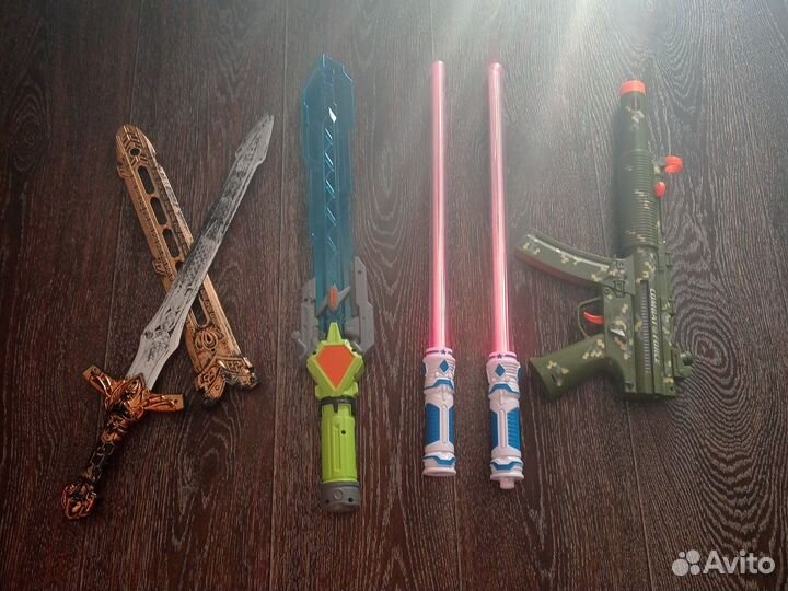 Детское оружие, 3шт музыкальные рабочие,1шт нет