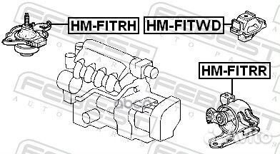 Подушка двигателя задняя 4WD HM-fitwd Febest