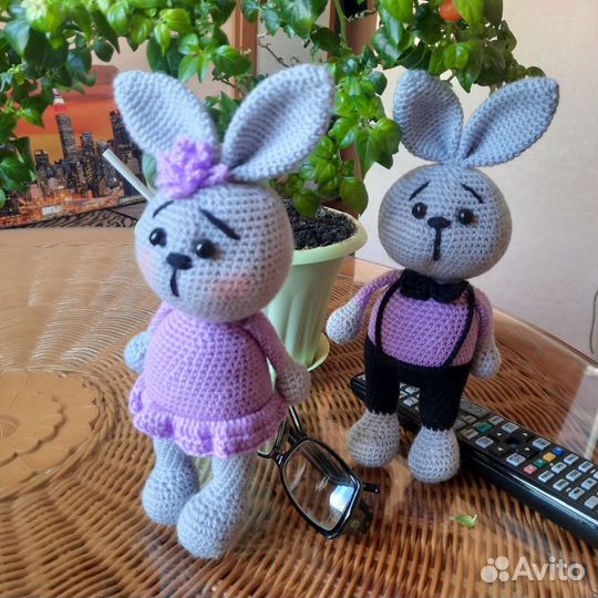 Мягкая игрушка заяц ручная работа