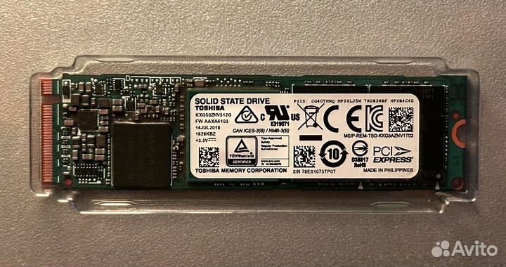 SSD nvme Toshiba 512GB