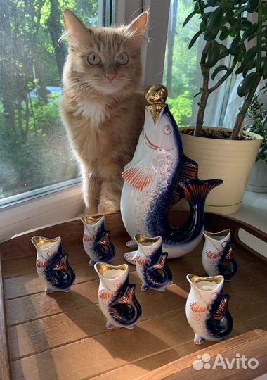 Набор СССР для коньяка Рыбки