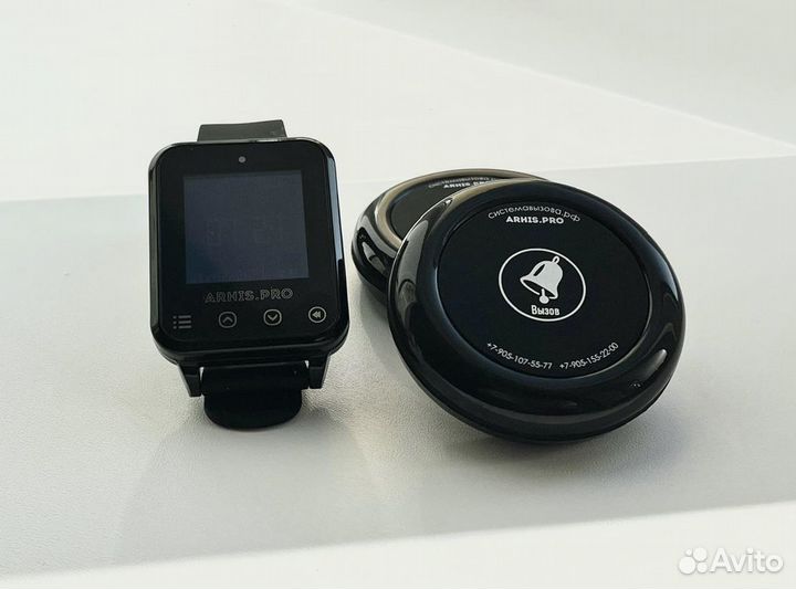 Кнопка вызова персонала/офцицианта Ультра и часы