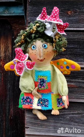 Текстильная кукла ручной работы 