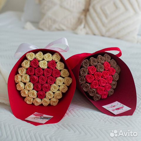 Сладкие букеты из шоколадных роз на день матери