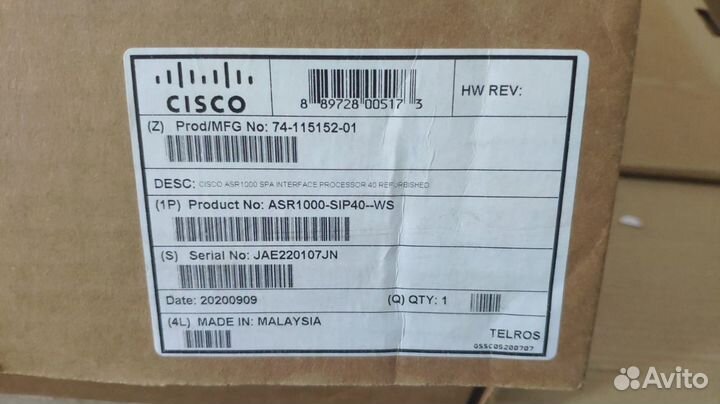 Модуль Cisco ASR1000-SIP40 новый